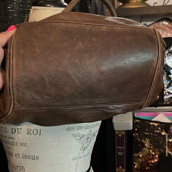 VINTAGE LEATHER JUICY COUTURE SATCHEL/bag/purse/pocketbook brown leather - Picture 14 of 14